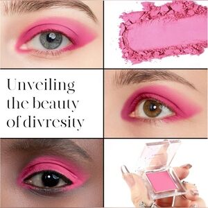 Single Matte Pink Eyeshadow Palette Rose Hot Pink Eye Makeup-FIRM